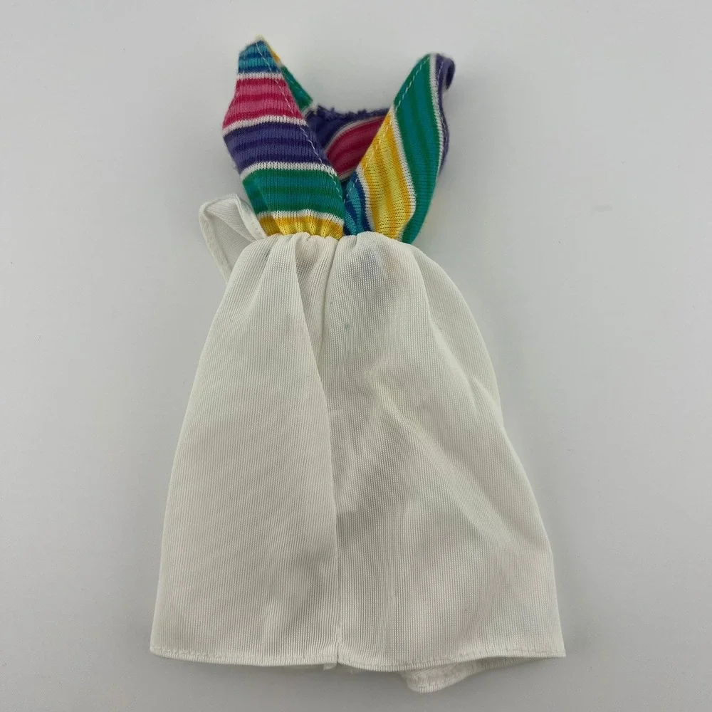 Vintage Barbie Dress #2088 Rainbow Stripe & White Skirt Outfit 1977‎ HTF